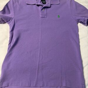 Purple Ralph Lauren Polo Shirt with Green Logo size youth medium (10-12)